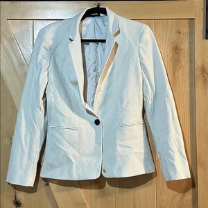 Express White Pinstripe Blazer